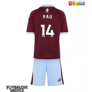 Aston Villa Pau Torres #14 Dětské Domácí dres komplet 2026-27 Krátký Rukáv (+ trenýrky)